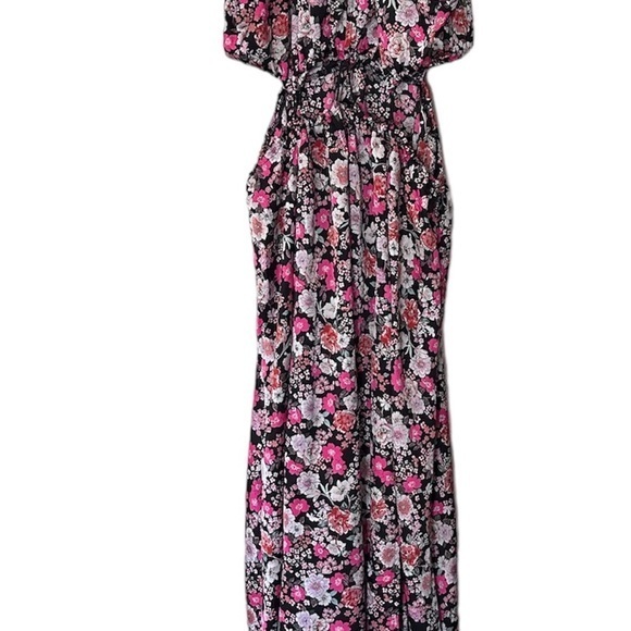 Hyfve Woven Floral Cut-Out Maxi Dress Size Large - Picture 5 of 14